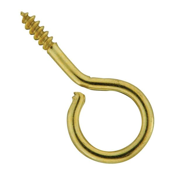 National Mfg Sales No. 14 1.06 in. Polished Brass Screw Eye, 6PK 5700844